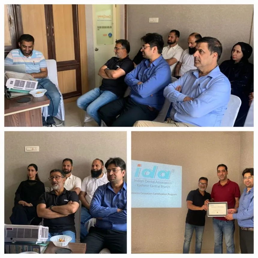 IDA Kashmir conducts tobacco cessation certification programme