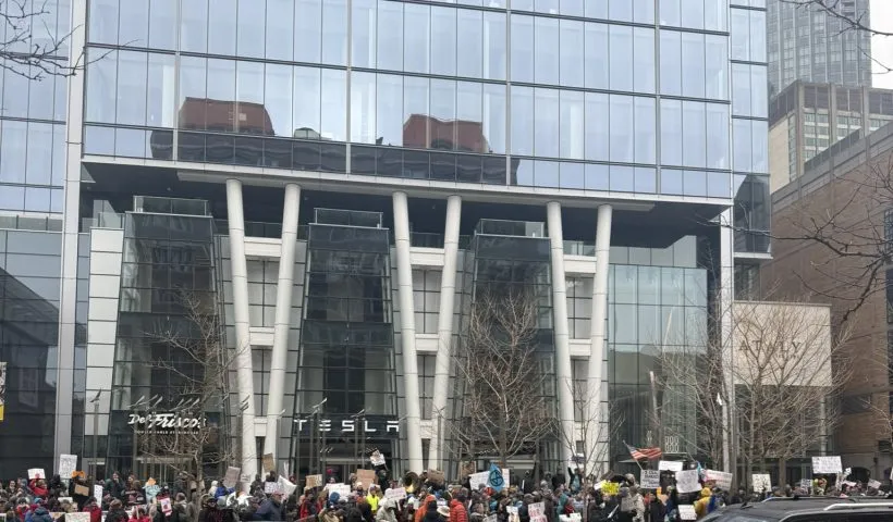 Protesters target 277 Tesla locations in US over Elon Musk's government role, demand resignation