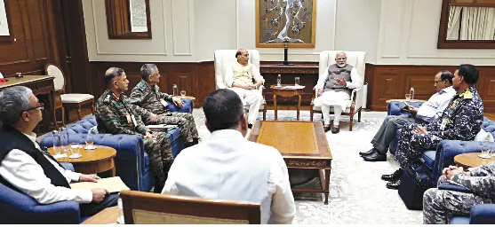 PM Modi Chaises meeting the NSA Ajit Doval, 3 department heads PM Modi Chaises meeting the NSA Ajit Doval, 3 department heads