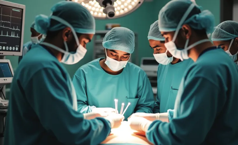 Amandeep BR Medicity performs robotic knee replacement on 135 kg patient