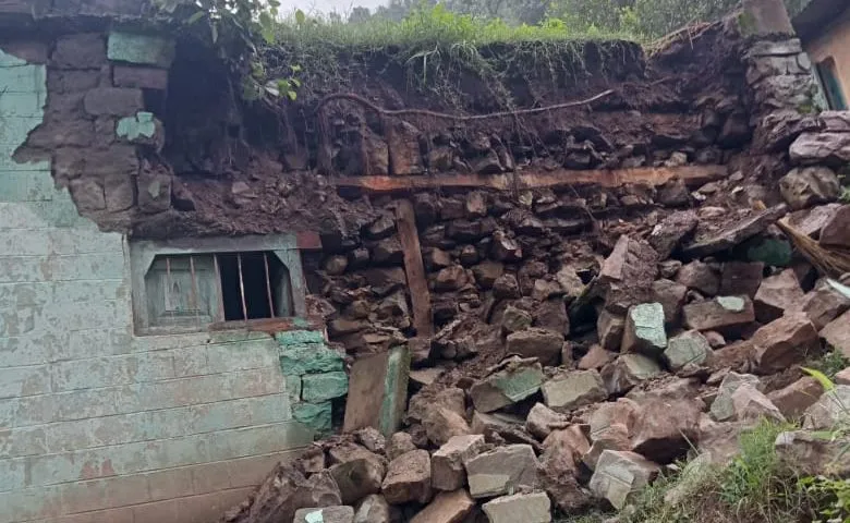 Heavy rainfall damages several houses in Sanghiote in J&K's Poonch
