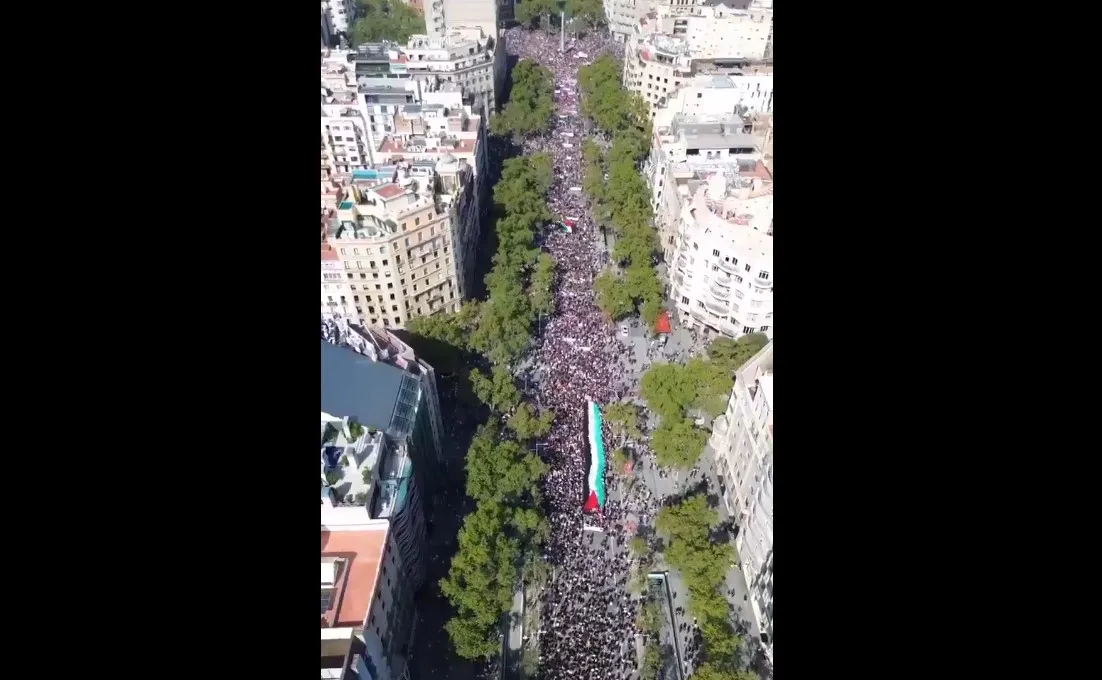 Marches in Rome, Barcelona, Madrid protest Israel’s military campaign in Gaza