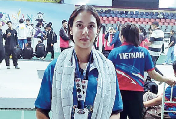 DPS Srinagar student Mysha Bilal wins silver at Asian Junior Pencak Silat Championship