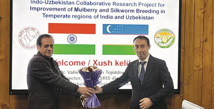 Director Sericulture Research Institute Tashkent visits CSRTI Pampore