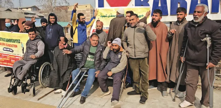 International Day of PwDs: PwDs protest in Baramulla, seek implementation of RPwD Act, 2016