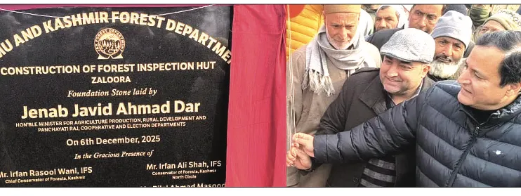 Javid Dar inaugurates key Eco-Tourism, dev projects in Baramulla