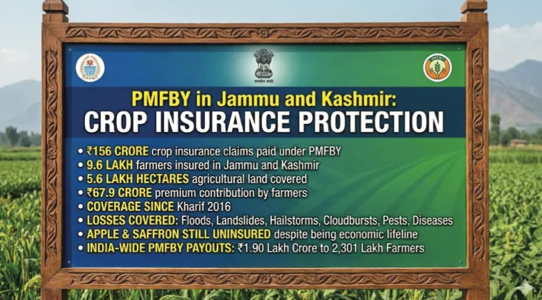 As climate risks mount, PMFBY pays Rs 156 Cr to 9.6 lakh J&K farmers