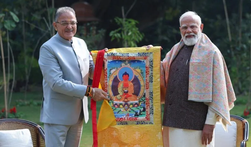 Lt Governor Ladakh meets Prime Minister Narendra Modi