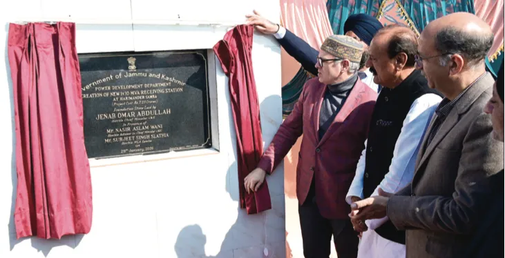 CM Omar Abdullah lays foundation of 10 MVA Receiving Station in Samba