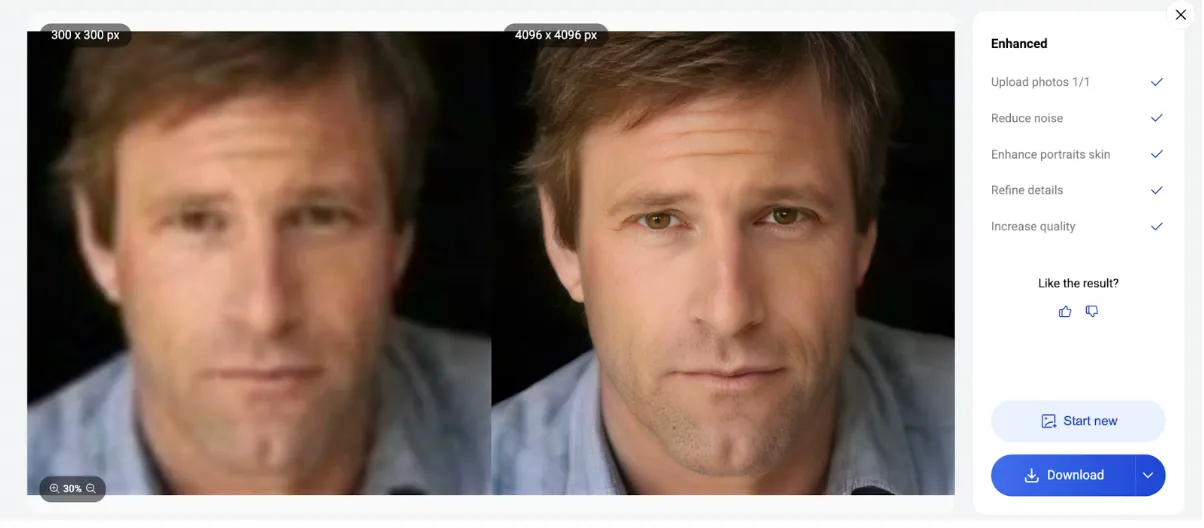 Download your result in just a moment