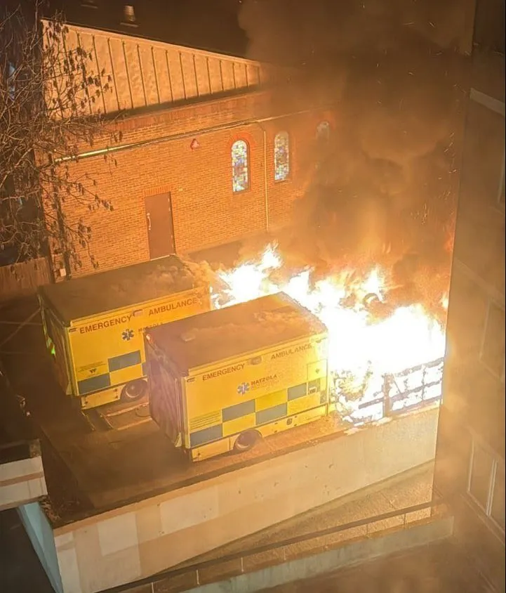 Jewish ambulance service vehicles set on fire in London